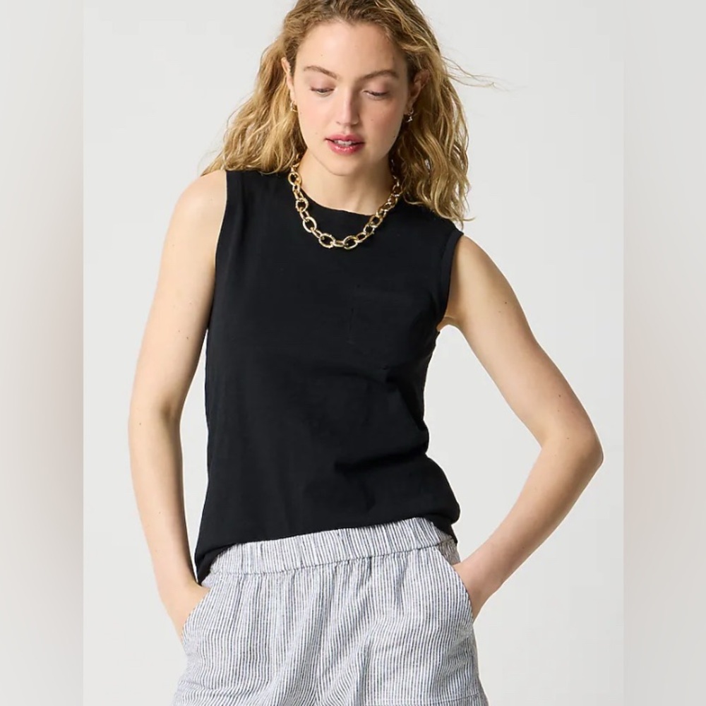 J Crew Girlfriend Sleeveless Tank Black-NWT